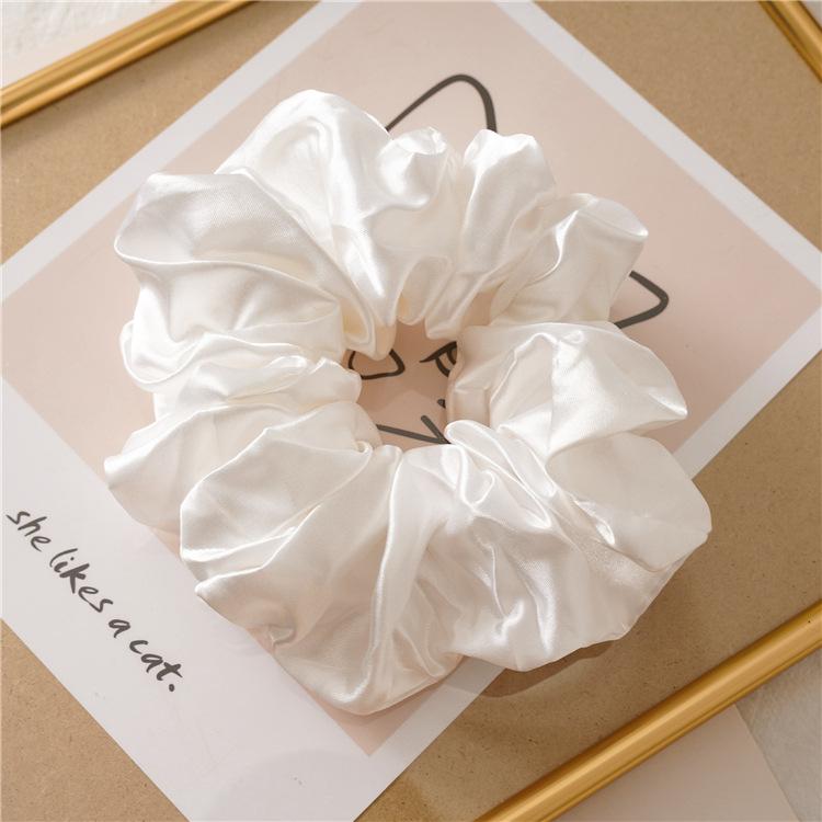 Girls Super Wide Smooth Colorful Hair tie Hair Elastics Bands for Hair Large Satin Scrunchie Hair Accessories  for Women