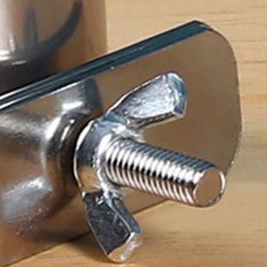 Bird Feeding Bowl Stainless Steel Cup with Clamp Parrot Feeder Birdcage Feeder Food Water Dish Pet