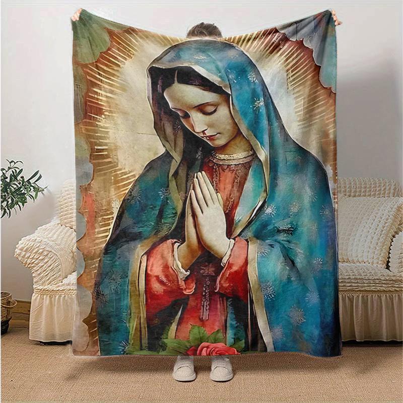 1pc Rainbow Gnome Throw Blanket Colorful Fantasy Home Decor, Soft & Cozy Gift for Any Occasion, Perfect for Bed .W058