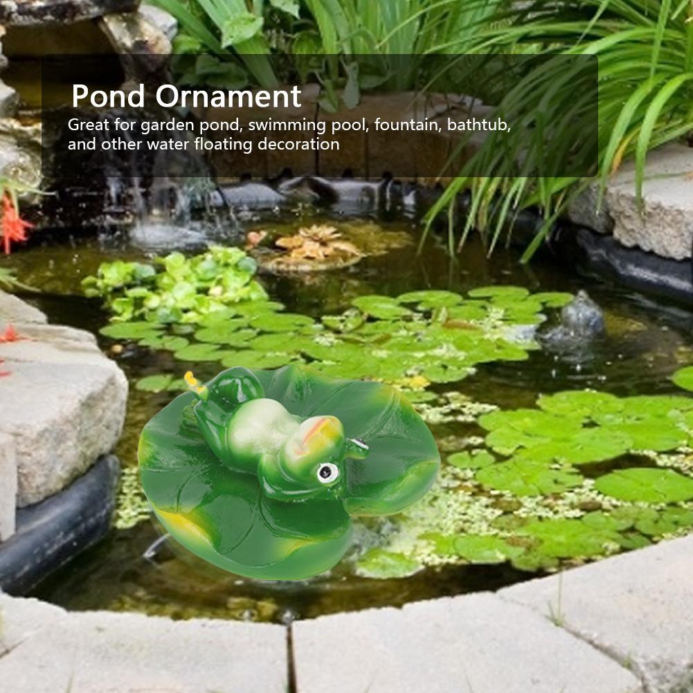 Simulation Artificial Floating Water Lotus Leaf Frog Amimal Pond Fish Tank Decoration