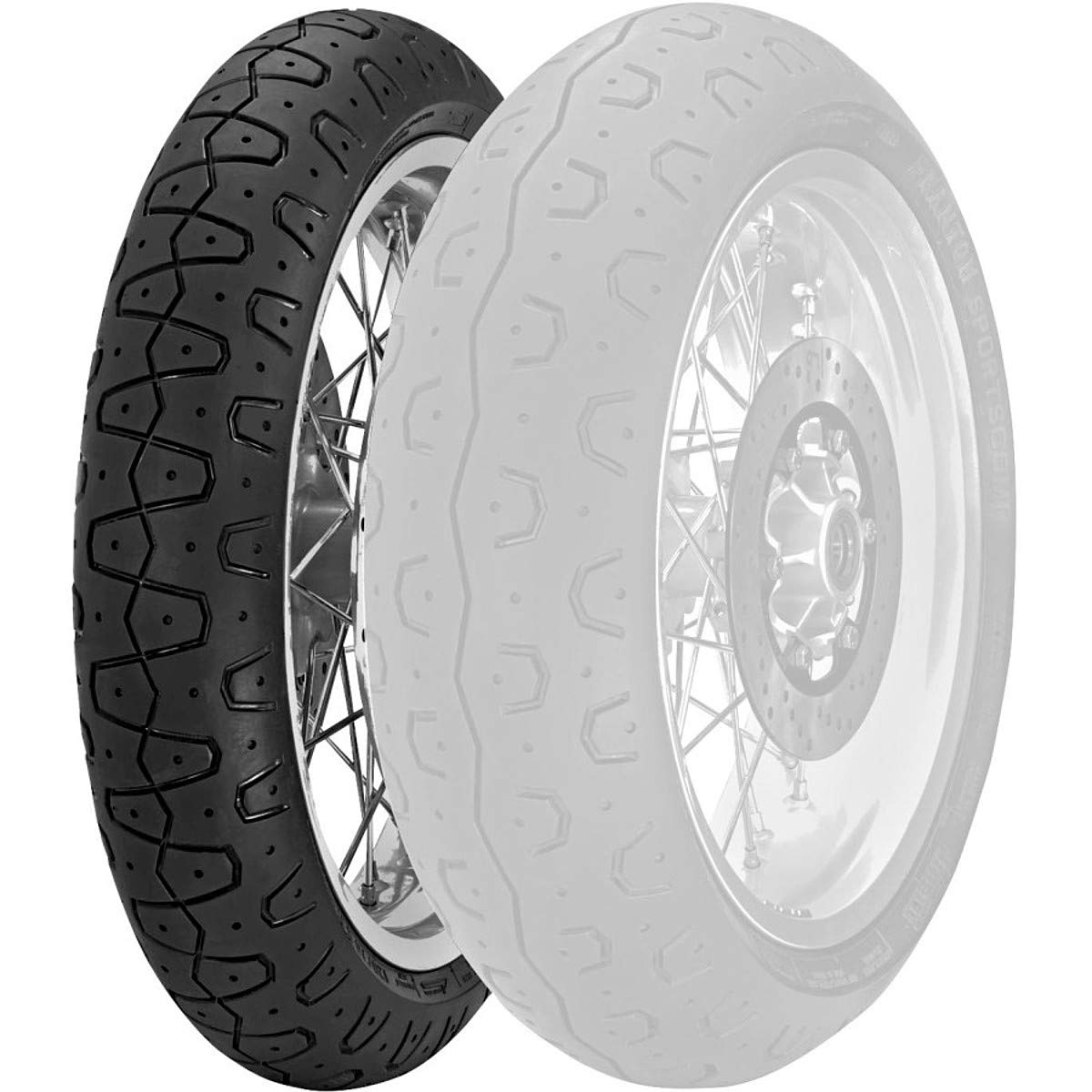 

PIRELLI Мотоциклетная шина PHANTOM SPORTSCOMP Передняя 58V Бескамерный тип 3142100 110/80R18M/C (TL) чёрный