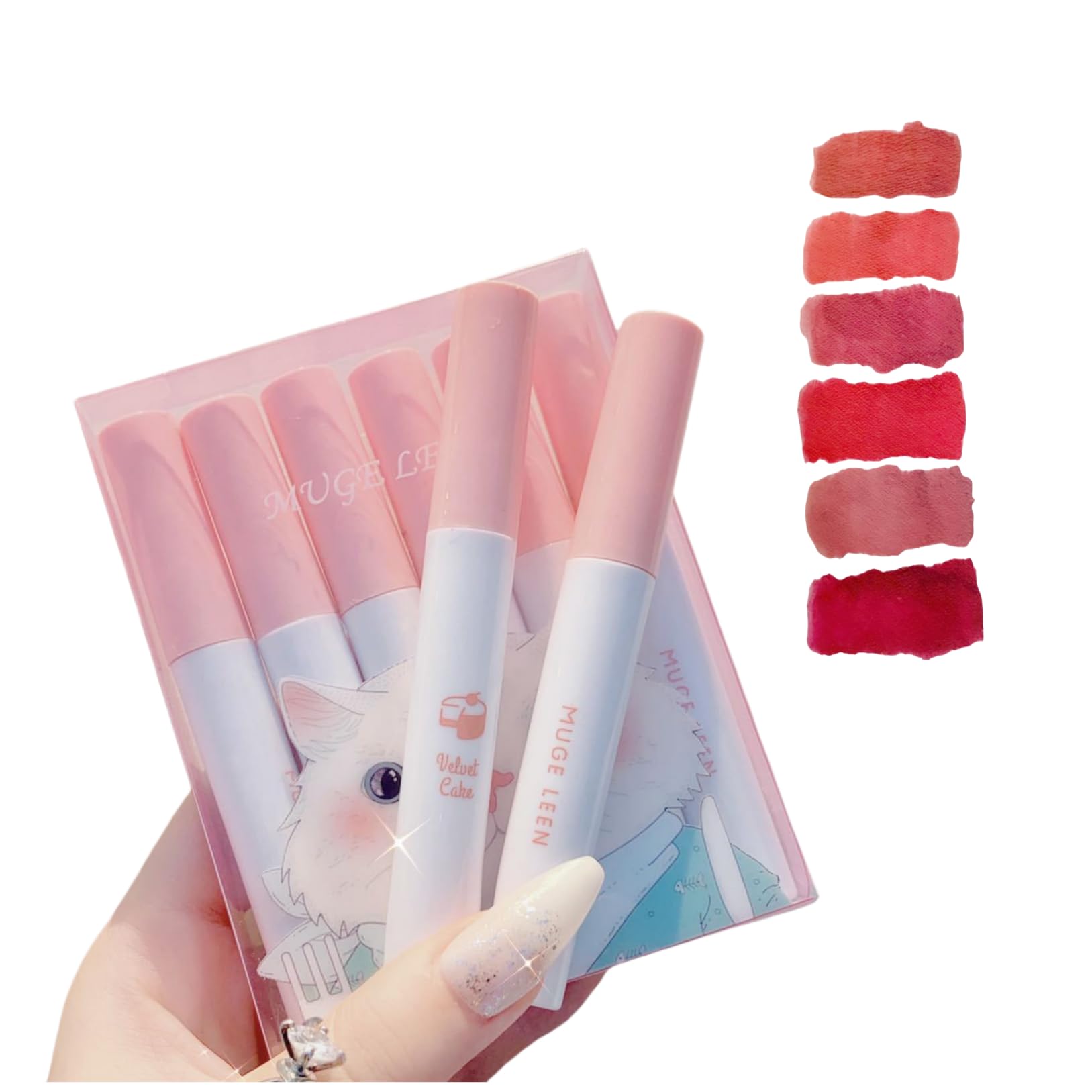 

UNYOKE Интернет-знаменитость Популярная 7-ми пакетная помада для губ Студенческая матовая матовая отбеливающая помада для губ Глазурь, помада, стиль, антипригарная чашка, помада,