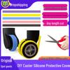Cuttable Silent Wheel Silicone Protective Cover - Wear-Resistant Sound Reduction for Suitcases and Chairs