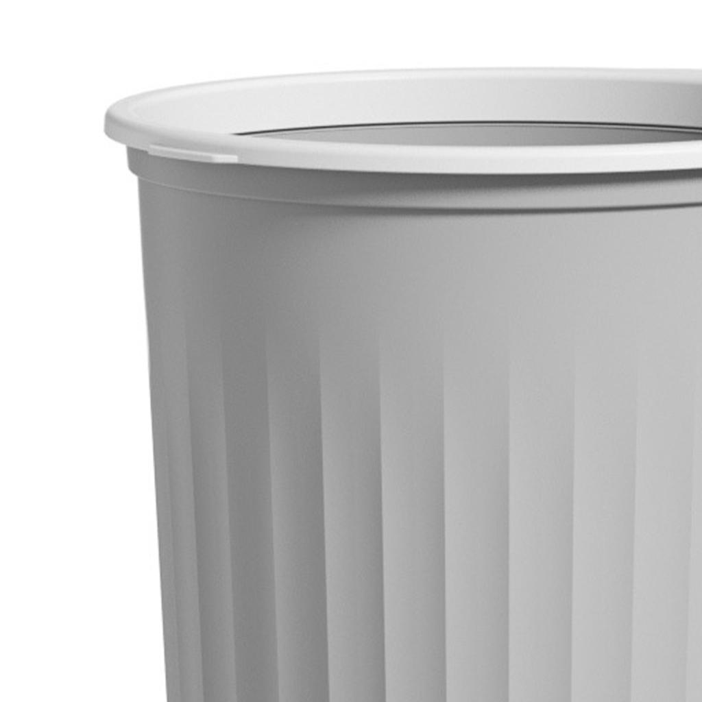 Round Garbage Container Bin Large Capacity Trash Can with Pressing Ring for Household Bathroom