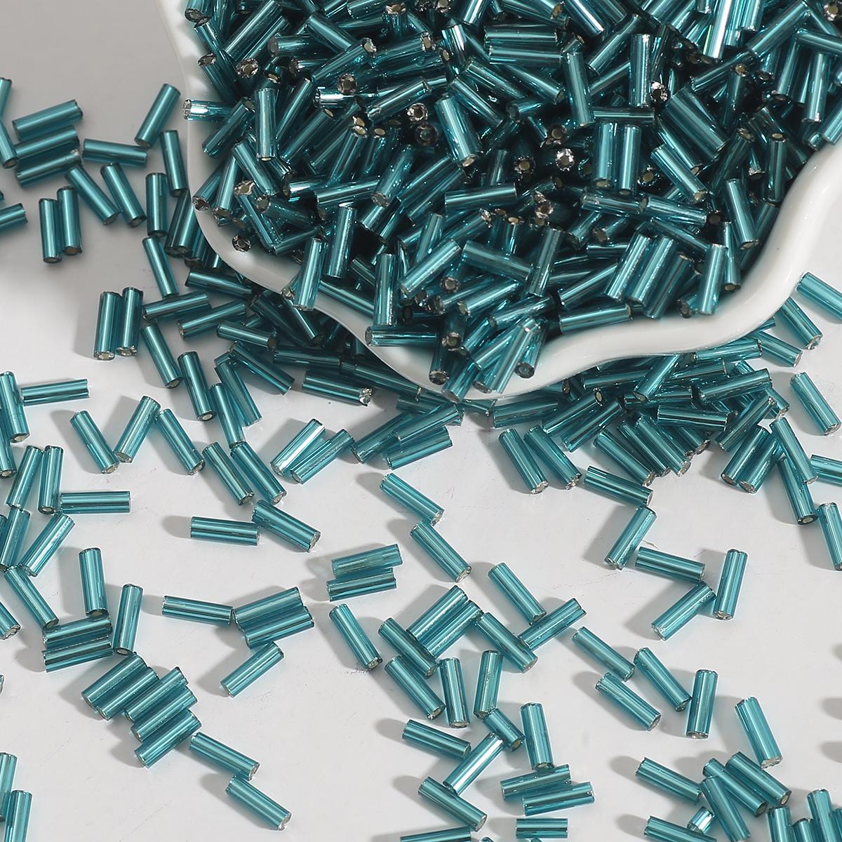 

300/700 шт чешские цилиндрические стеклянные бусины европейские семенные длинная трубка с двумя отверстиями свободные бусины для изготовления ювелирных изделий 2x7mm 300pcs