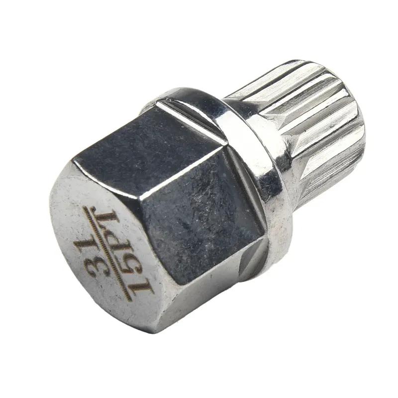 None Tire Security Screw Wheel Lock Lug Nut Car 31/15PT Car Anti Theft Wheel Lock For BMW Removal Key Silver Tone