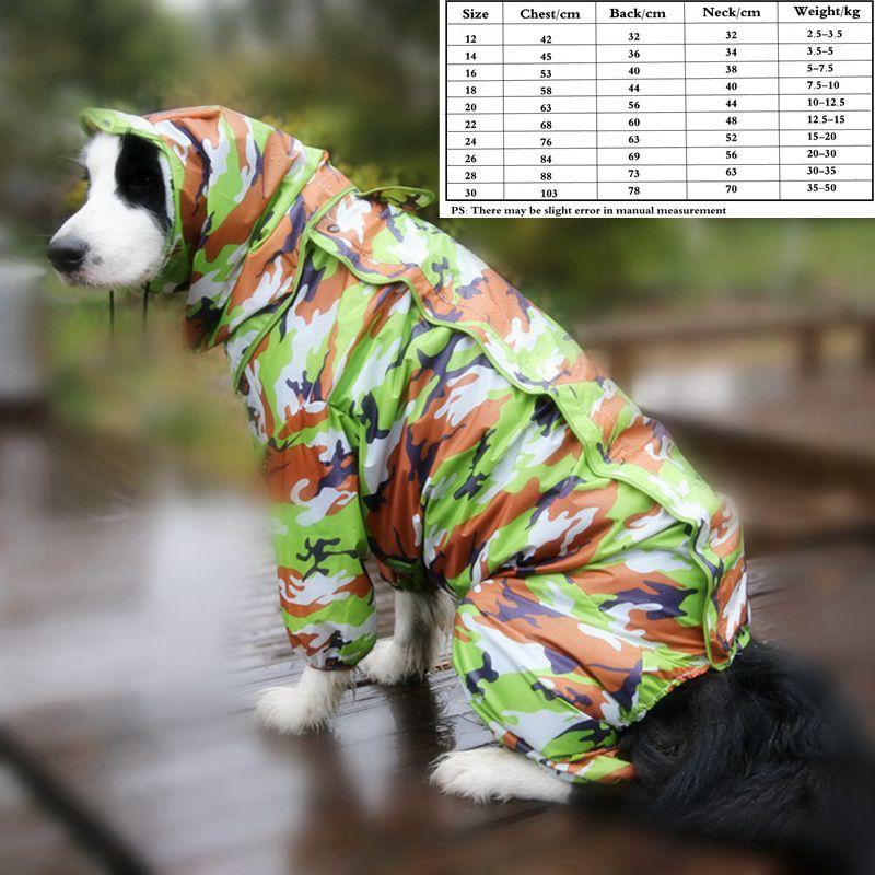 Großer Haustier Hunderegenmantel Wasserdichte Regenkleidung Overall Für Große Mittlere Kleine Hunde Golden Retriever Outdoor Haustierbekleidung Mantel