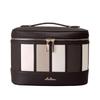 Clelia Striped Vanity Pouch with Faux Leather Design Women's (CL-62212) (Tiramisu)