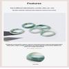 1 Pcs A Grade Jadeite Ring For Men And Women White Ice Type Finger Ring Simple Style Unisex Ring