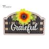 Decorative Wood Entrance Sign Fall Wooden Farmhouse for Front Door, Rustic Sunflower Welcome Sign, Autumn Harvest Decor Thanksgiving Hanging