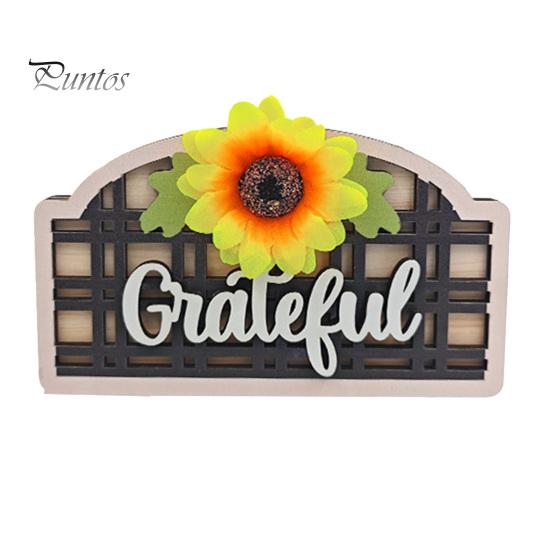 Decorative Wood Entrance Sign Fall Wooden Farmhouse for Front Door, Rustic Sunflower Welcome Sign, Autumn Harvest Decor Thanksgiving Hanging