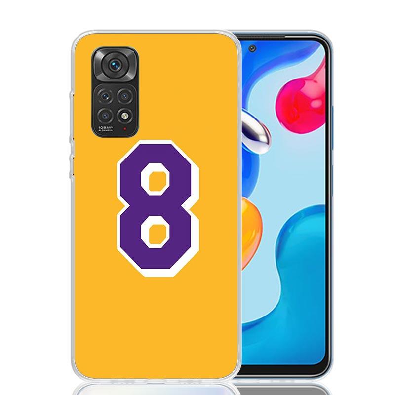 

Basketball 23 24 Number Phone Case For Xiaomi Redmi Note 15 14 13 12S 12 Pro Plus 11S 11E 11 11T 10S 10 Art Soft Pattern Cover R Note 13 Pro Plus