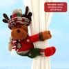 Santa Claus Curtain Decoration Dolls Christmas Plush Curtain Buckles Window Decorations  Suitable for Christmas Party Gifts