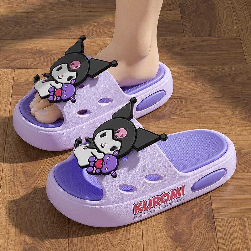 

Sanrio классные тапочки женские летние родительско-детские домашние милые Куломи наступая на дерьмо чувство носить модные тапочки 30-31