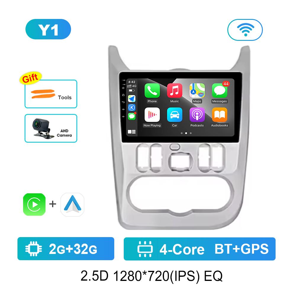 Car Radio Multimedia player for Renault Logan 1 Sandero 2009 - 2015 Android OS Wireless Carplay WiFi Head Unit GPS Navigation