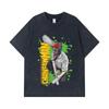 275 GSM Washed T-shirts 100% Cotton Chainsaw Man V22 Denji Print Unisex Heavy Cotton T Shirt