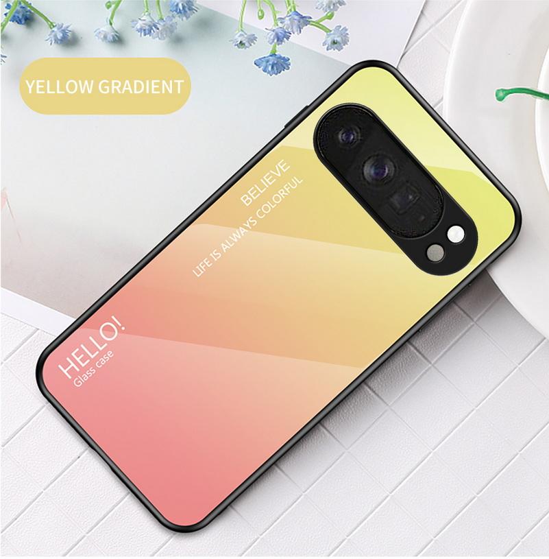 Gradient Tempered Glass Protect Case for Google Pixel10 Pro XL Pixel 10 Pro 10 9a 9 Pro 8A 8 Pro 7A 7 Pro 6A 6 Pro Glossy Cover