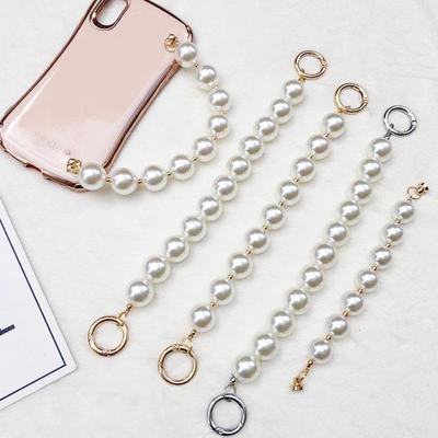 High-Grade Pearl DIY Phone Case with Elegant Bracelet & Metal Hook