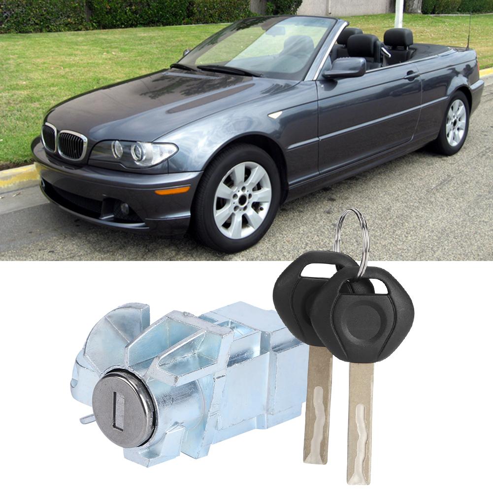 Door Lock Cylinder Assembly with 2Keys Fit for E46 3 Series Left Hand Drive