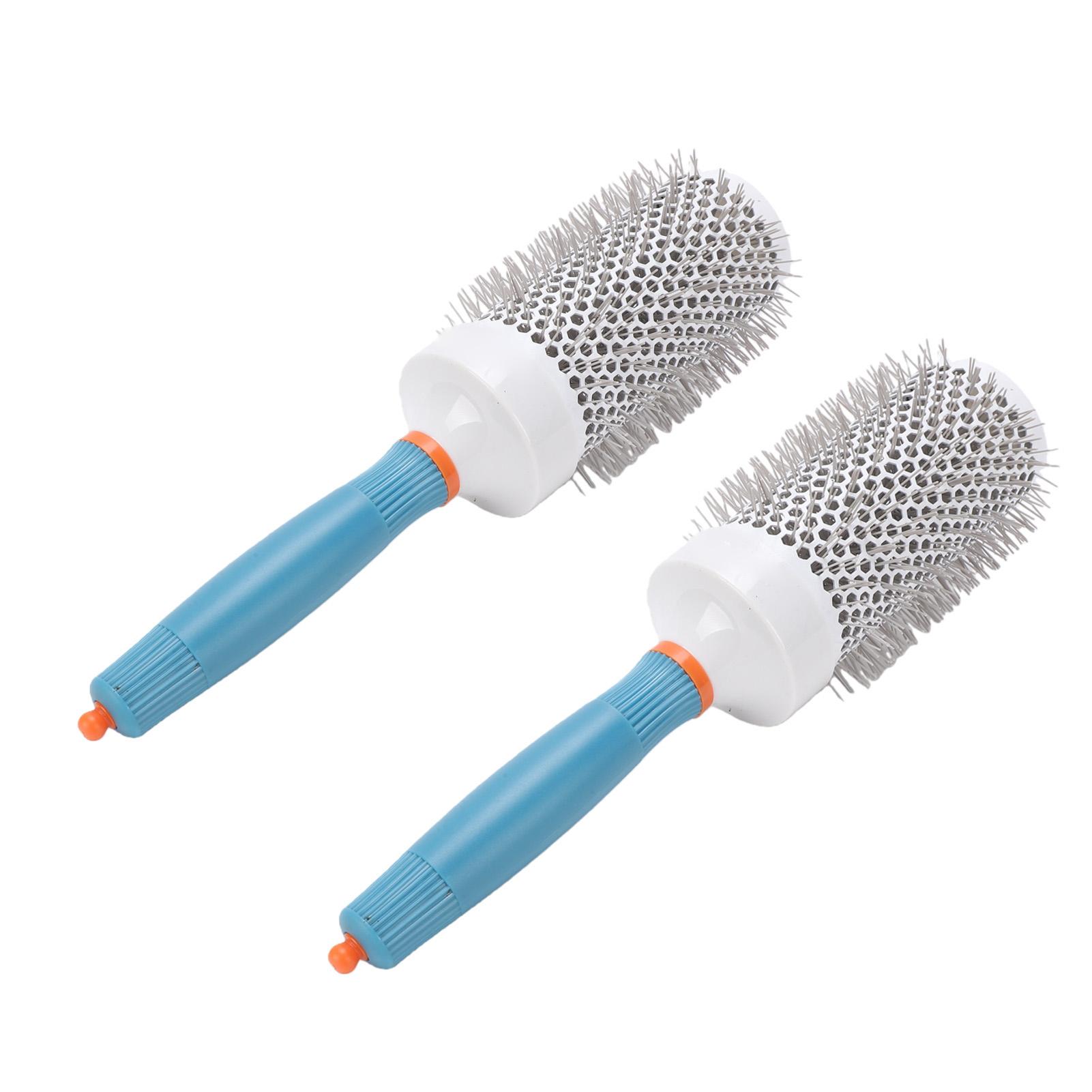 

2pcs Hairdressing Comb Ceramic Roll Comb Aluminum Tube Heat Resist Styling Hair Brush with Nylon Teeth 53mm