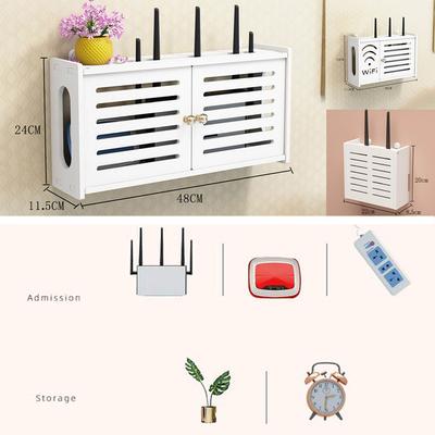 Wifi Router Rack Box Shelf Storage Wall Mounted Bracket Hanging Home Decor