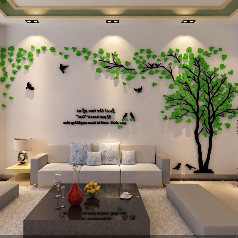 Buy Creative Tree 3D Stereo Acrylic Wall Sticker Living Room Sofa TV