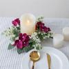 M-Modern-Wedding Candlestick Wreath Artificial Flower Plants Candle Aromatherapy Ring Holder Table Centerpiece Decor
