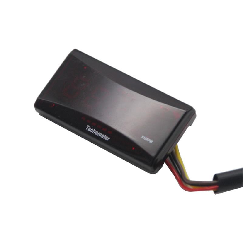 Motorcycles Mini Red Lcd Tachometer Gauge Tach Hour Meter 0~20000 Rpm Universal