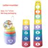Numerical letters Stacked Cup Beach toys 9 cups Bathing toys Baby educational toys Bear shape Baby gift