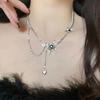 Liquid Butterfly Fringed Necklace, New High-end Design, Light Luxury Niche Sweater Chain, Women's Spring and Summer