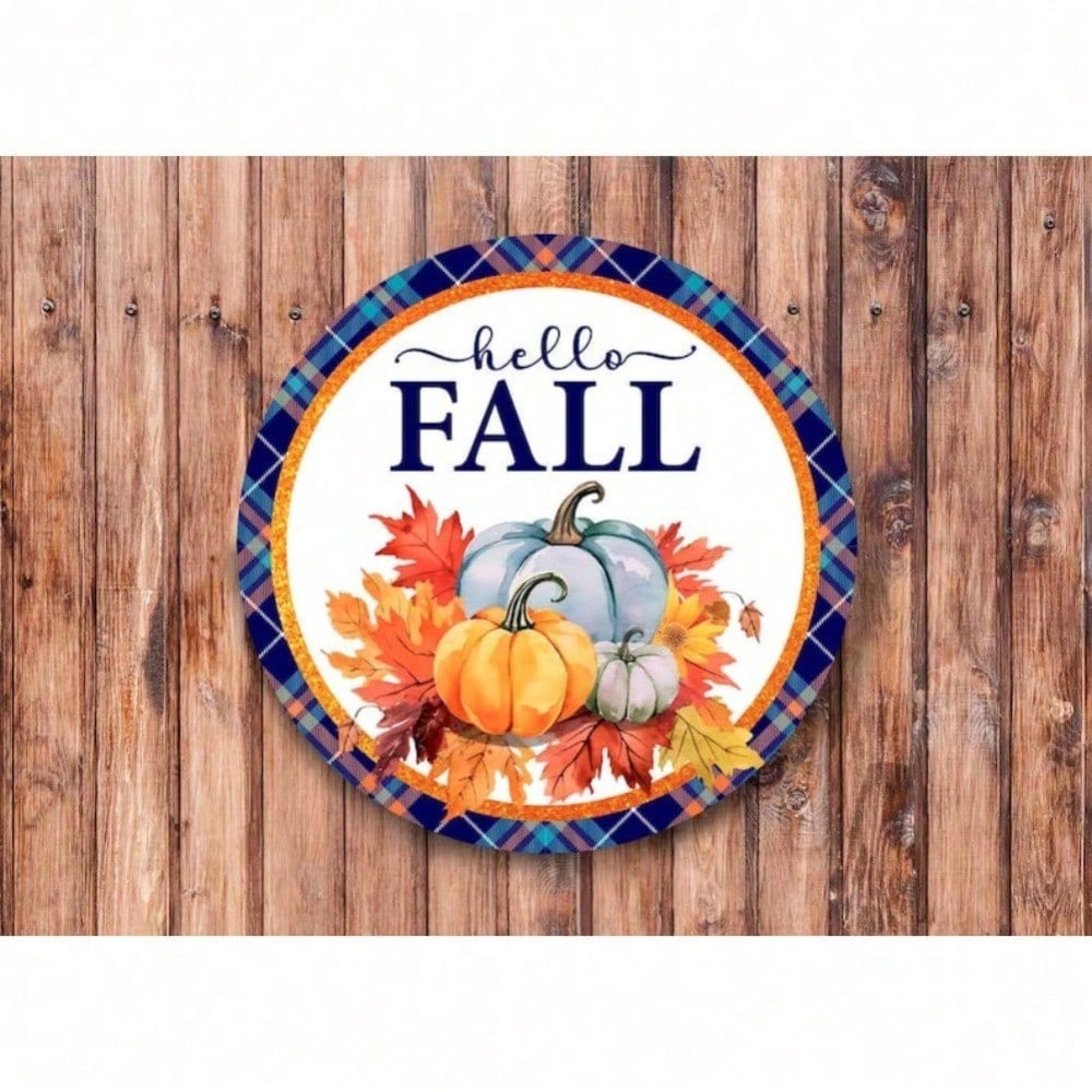 

Vintage Pumpkin Metal Sign Halloween Farmhouse Wall Decor Rustic Kitchen Bathroom Art 20x20 різнокольоровий