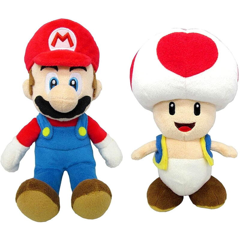 

Set 2 Plush Toy Super Mario Toad S Size Goods Birthday Present Kids Boys Girls Gift Elementary School Students Character Childrens Nintendo