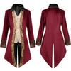 Medieval Cosplay Tuxedo Steampunk Vintage Victorian Long Sleeve Windbreaker Medieval Vintage Suit Prince Costume For Men