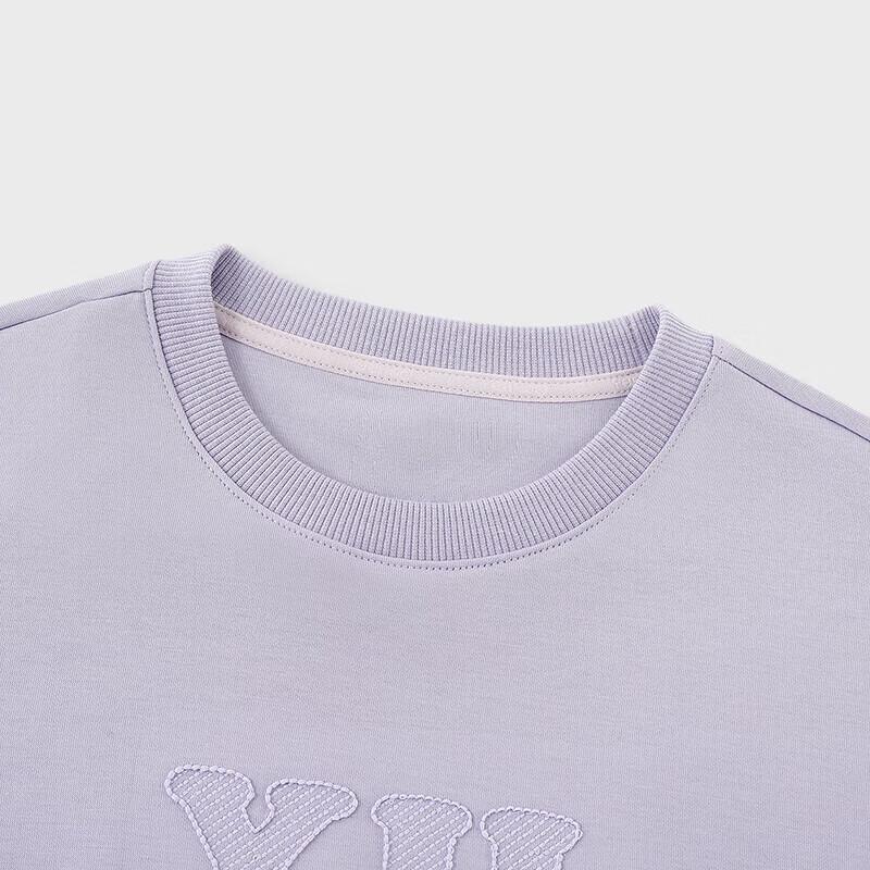 YEEHOO Girls' Solid Color Round Neck Sweatshirt