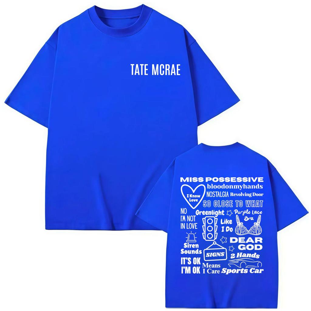 Singer Tate McRae Merch T-shirts Men's Women Hip Hop Fashion Short Sleeve T-shirt Summer Casual Loose Cotton T Shirts