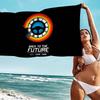 Sci Fi Movie B-Back To The F-Future Bath Microfiber Soft Water Absorbing Breathable For Girl Kids Decorative Cartoon Beach Towel