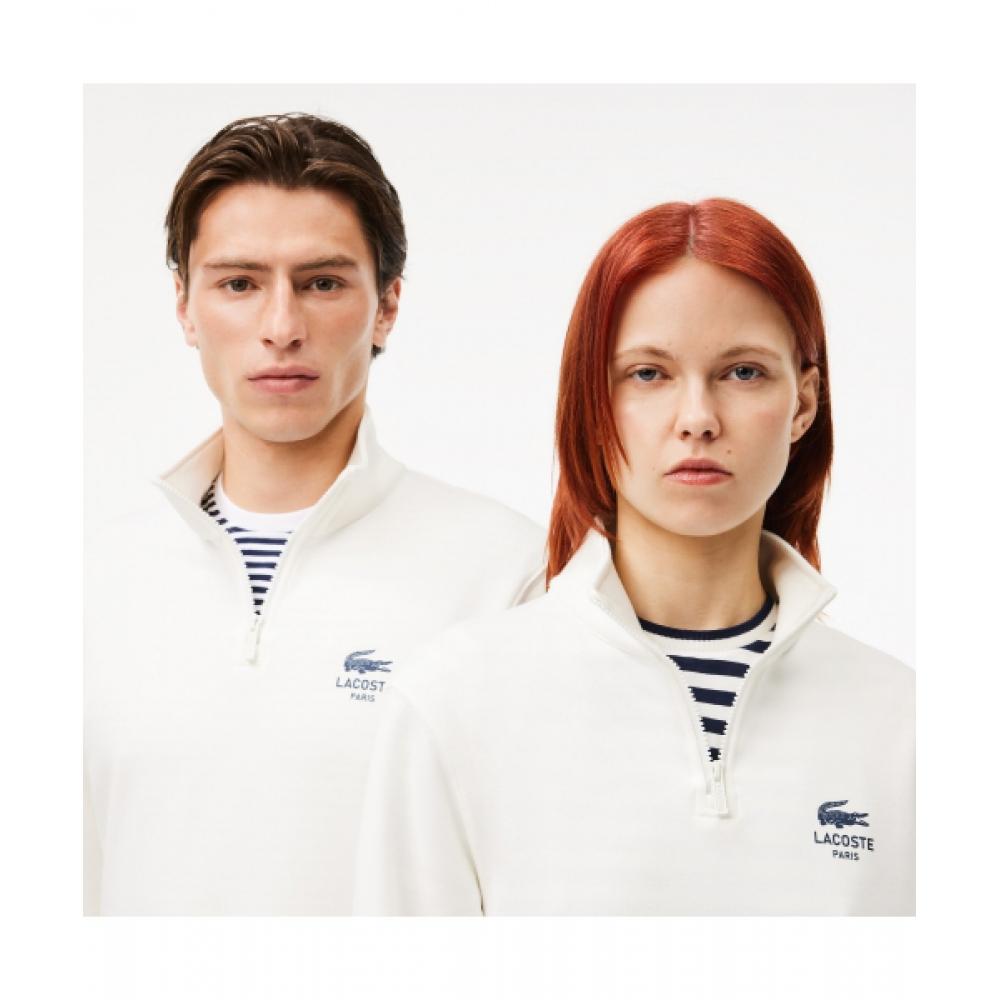 Lacoste Common Casual Half Zip Sweatshirt [off White]
