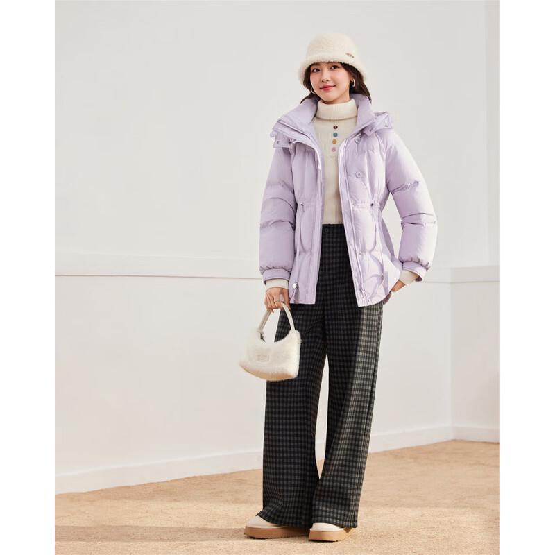 IEF Women's Korean Style Waist-Cinching Down Jacket