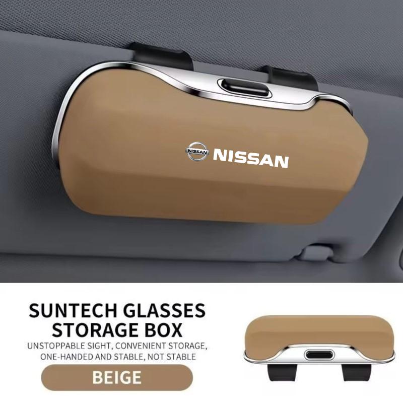 ACB2  For Nissan X-trail Qashqai Juke Pulsar Sentra Altima Patr Car Visor Sunglasses Glasses Case Glasses Holder Clip Box Accessories