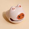 Cartoon Cat Wooden Fish Toy with Mallet Stress Relief Meditation Temple Block Calming Zen Drum Percussion Instrument Toy Birthday Gift