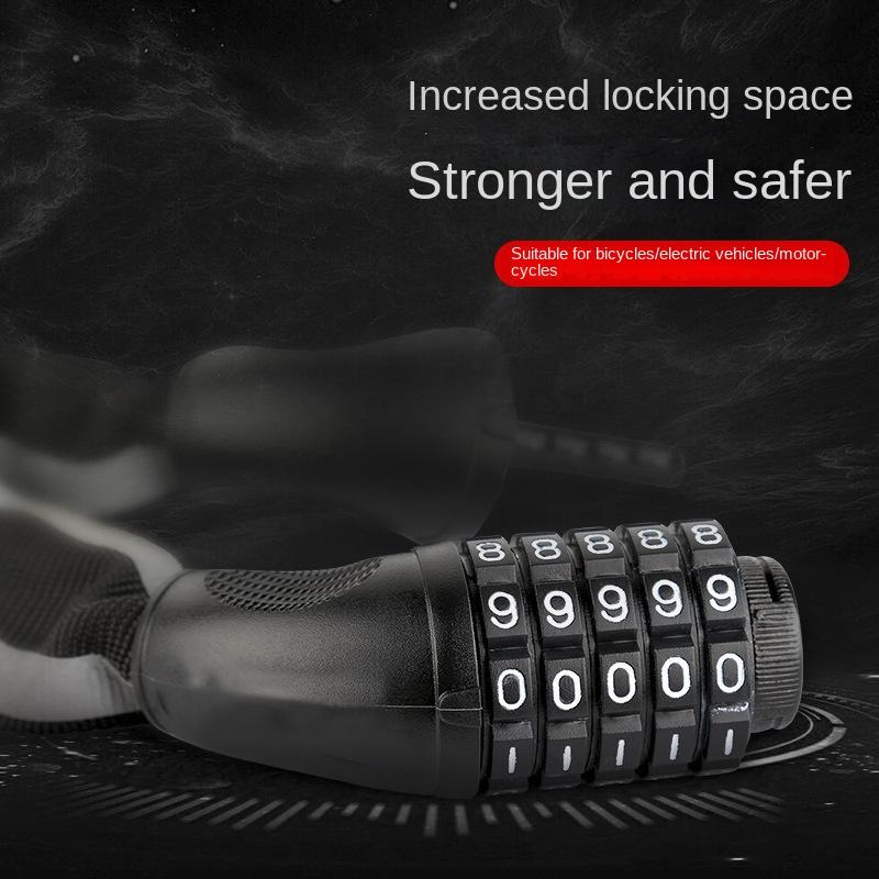 Bike Lock Portable Password MTB Road Bicycle Padlock Reflective High Security Anti-Theft Cycling Chain Lock Bike Accessories