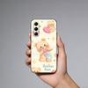 Luxury Butter Bread Bear Phone Case For Samsung Galaxy A73,21,22,32,71,53,52,51,80,5G Soft Black Cover