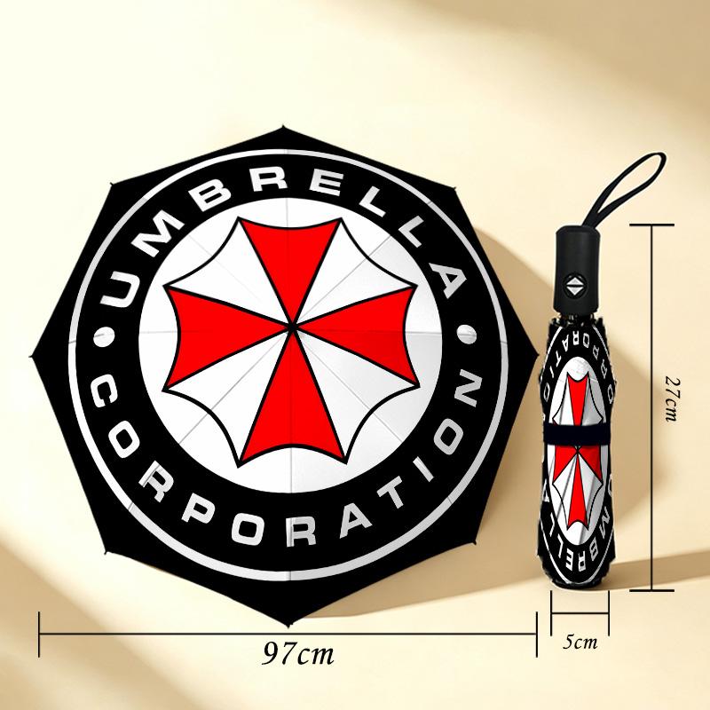 Umbrella Corp 8 Ribs 3Fold Black Glue Uv Protection Umbrella Sun Protection Rainproof Compact Folding Umbrella For Travel Daily Use C923334