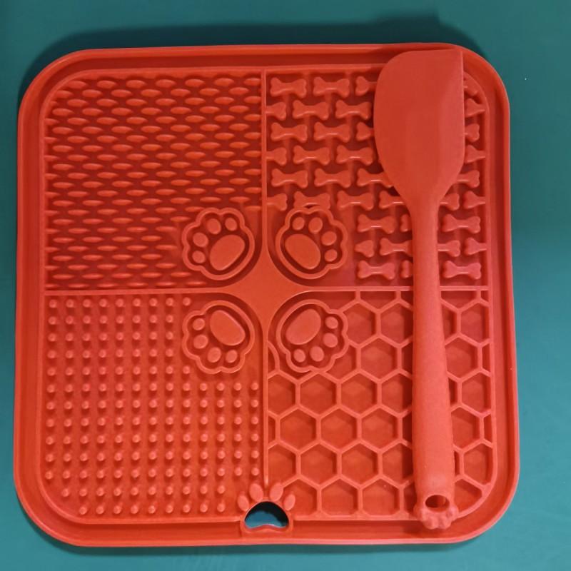 Silicone Slow Feeder Mat Dogs Cats With Suction Base Non-Slip Lick Pad Food Puzzle Tray In Multiple Colors