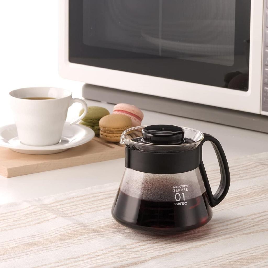 HARIO V60 Range Server 360ml For Cups Black Coffee Server Heat Resistant Glass Made In Japan 1~3 XVD-36B