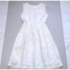 Used PAR ICI 100% Linen Tucked Sleeveless Dress Gathered White