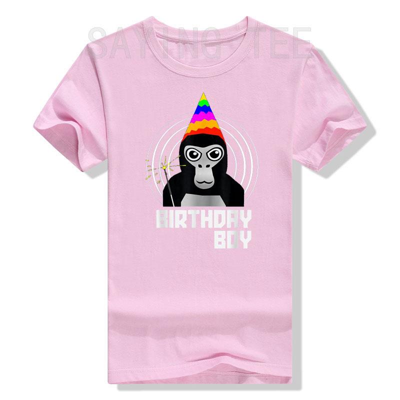 Gorilla Tag Birthday Boy VR Gamer Shirt for Kids Teen T-Shirt Funny B-Day Present Cute Graphic Tee Top Short Sleeve Blouses Gift
