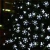1PC Luci a stringa solari 5M Luci da giardino con fiori di ciliegio Luci a stringa LED Luci da fata per esterni Ghirlanda di fiori da strada