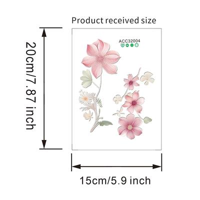 Beautiful Flowers Switch Wall Sticker Pvc Removable Waterproof Sticker For Bedroom Bathroom Living Room Home Decoration Stickers