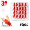 20 pezzi Esca Bionica per Pesca a Mosca Esca da Pesca a Mosca per Trota Esca Swim Baits Attrezzatura da Pesca Pesca in Torrente Pesca alla Trota